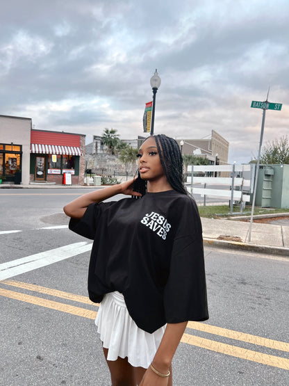 Jesus Saves Oversized Tee