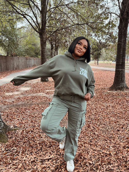 Trust in the Lord Hoodie Military Green