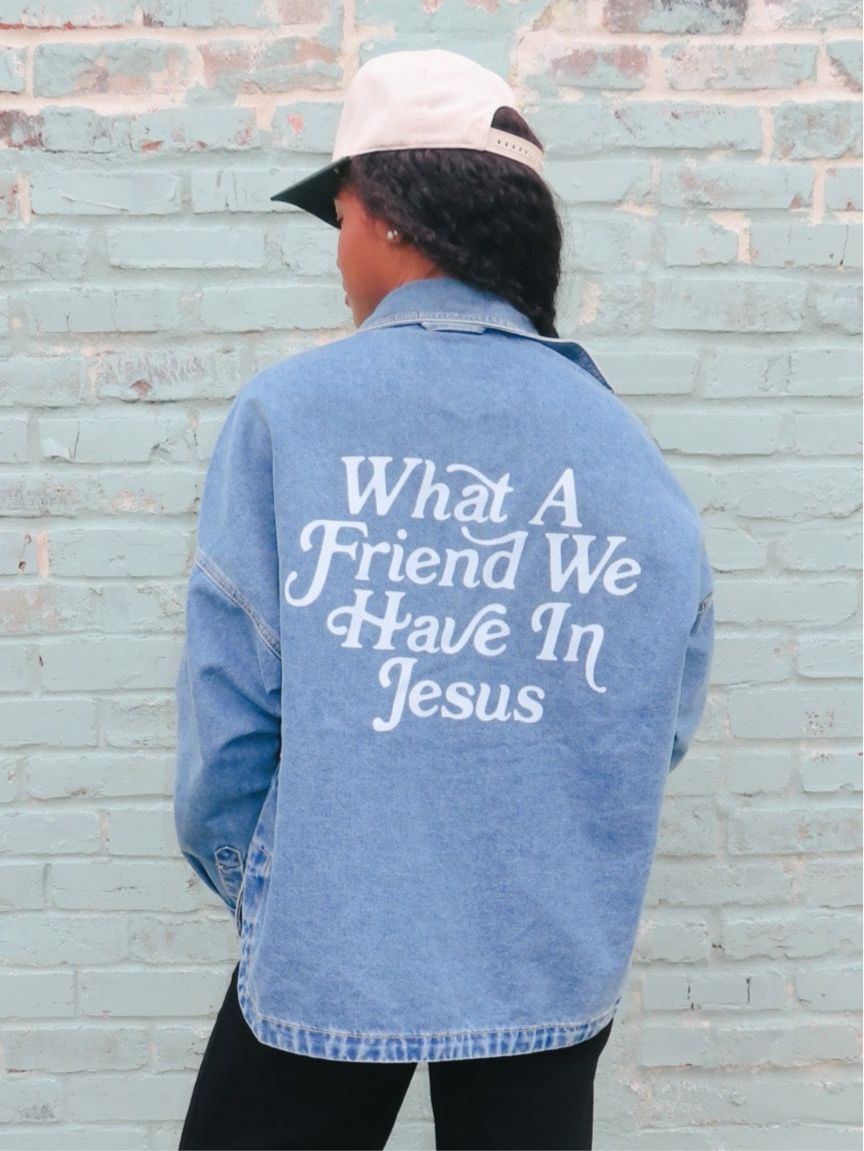 Friend in Jesus Jean Jacket