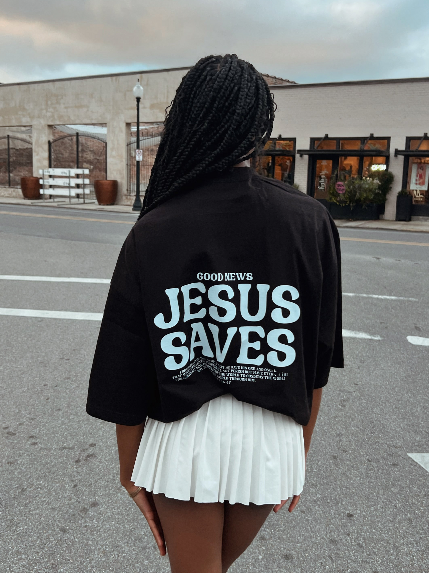 Jesus Saves Oversized Tee