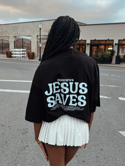 Jesus Saves Oversized Tee