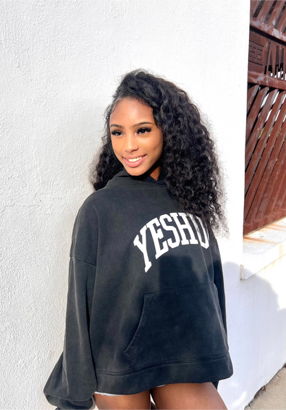 Black Yeshua Cropped Hoodie