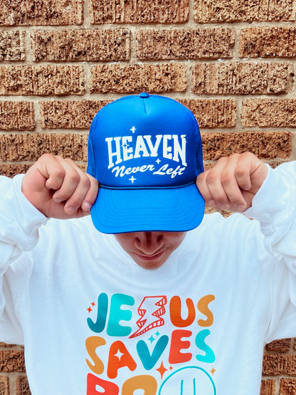 Navy Heaven Never Left Trucker