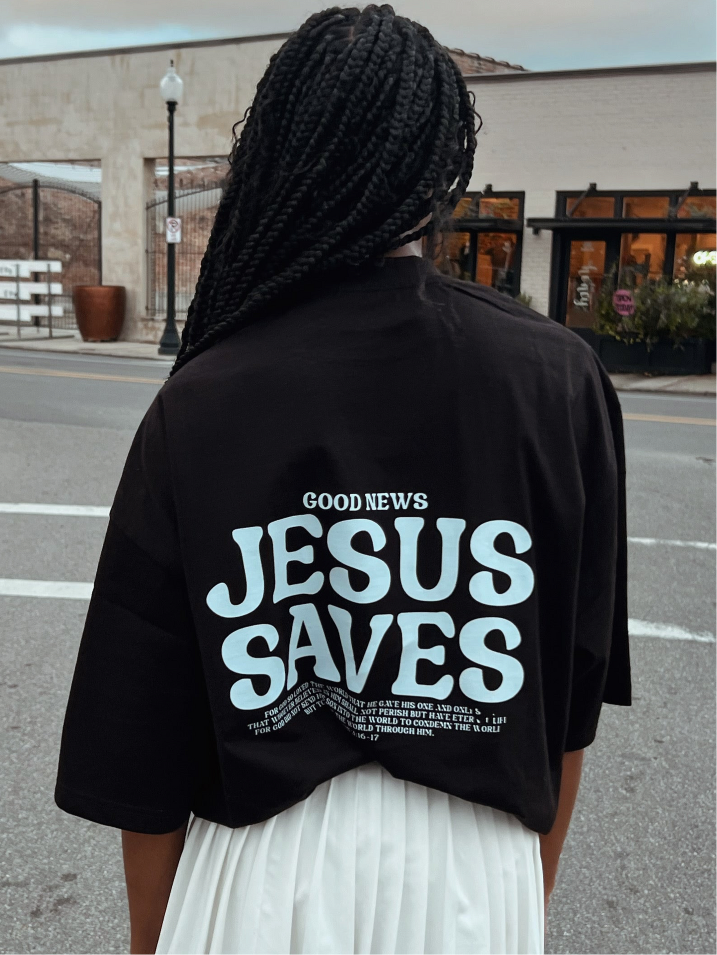 Jesus Saves Oversized Tee
