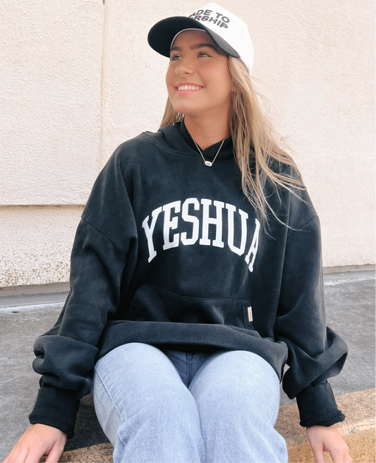 Black Yeshua Cropped Hoodie