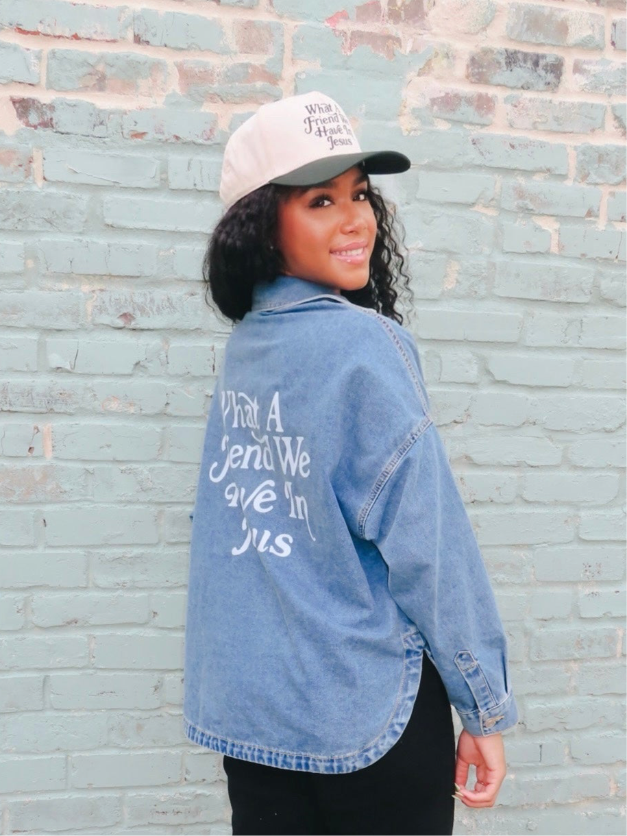 Friend in Jesus Jean Jacket