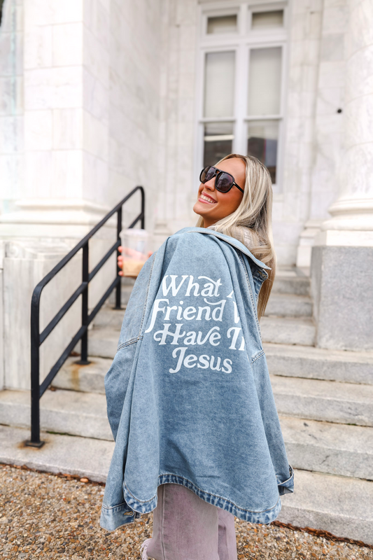 Friend in Jesus Jean Jacket